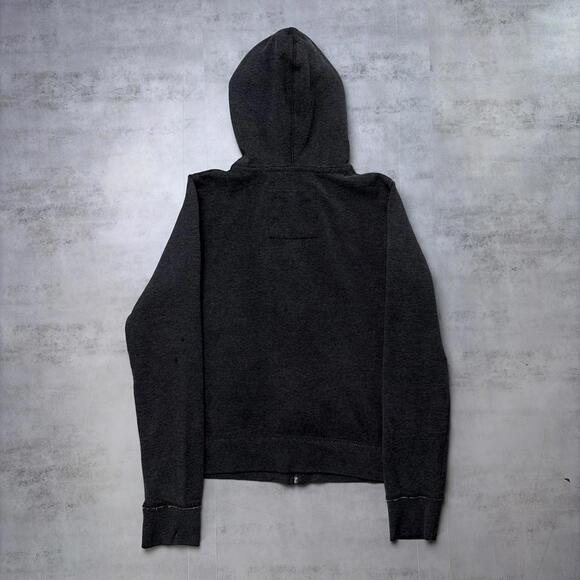 Y2K Grey Hollister Surf Grunge Thermal Zip Up Hoodie - Picture 7 of 7